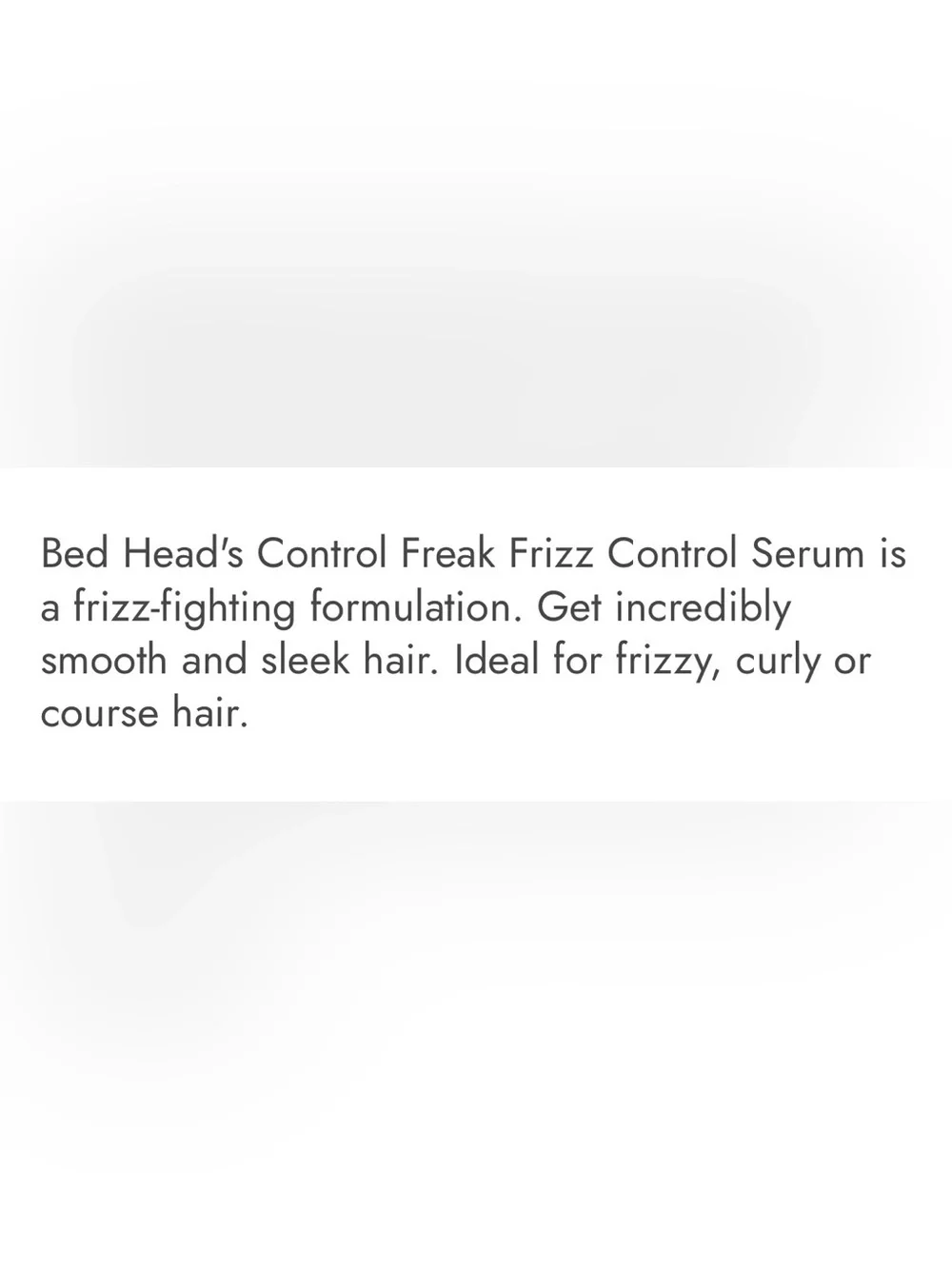 Bed Head Control Freak Frizz Control Straightener Serum - 8.62 fl oz